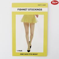 Fishnet Tights Yellow