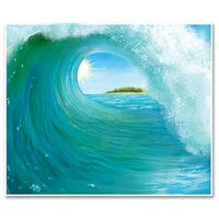 Backdrop Luau Surf Wave Scene Setter 4 Pack
