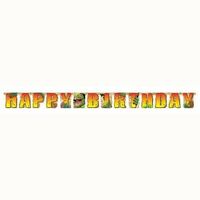 Dino Blast Jointed Large Banner Happy Birthday Cardboard