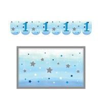 One Little Star Boy High Chair Kit 1st Birthday