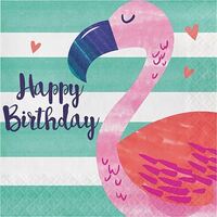 Pineapple N Friends Lunch Napkins Happy Birthday 16 Pack