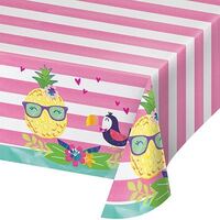 Pineapple N Friends Tablecover Plastic All Over Print