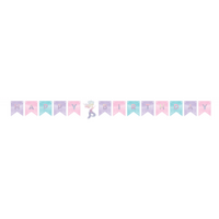 Mermaid Shine Iridescent Happy Birthday String Banner 15cm x 163cm