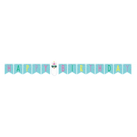 Llama Party Happy Birthday String Banner