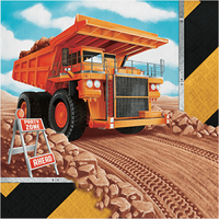 Big Dig Construction Lunch Napkins 16 Pack