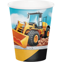 Big Dig Construction Cups Paper 266ml 8 Pack