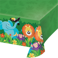 Jungle Safari Tablecover Plastic All Over Print 137cm x 259cm