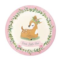 Deer Little One Dinner Plates Paper 22cm 8 Pack