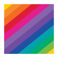 Rainbow Beverage Napkins 16 Pack