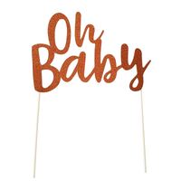 Oh Baby Glitter Cake Topper