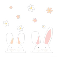 Eggciting Easter Bunny Easter Window Stickers 2 Pack