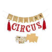 Circus Party Customisable Card Banner 2.2m