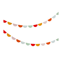 Circus Party Scallop Card Garland 4m