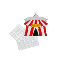 Circus Party Customisable Card Cake Topper