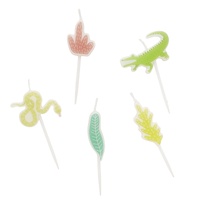 Snappy Birthday Jungle Candles 5 Pack