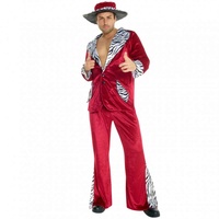 Costume Burgundy Pimp Daddy Men's
