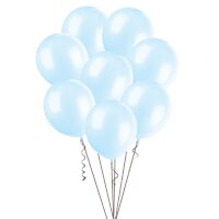 25cm Baby Blue Decorator Balloons 20 Pack
