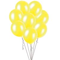 30cm Yellow Metallic Balloons 25 Pack