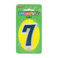 Number Candle 7 - Blue