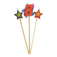 3 pce Number Candle Set - 8