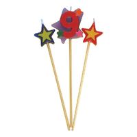 3 pce Number Candle Set - 9