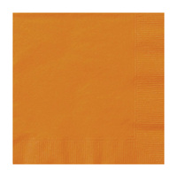 Pumpkin Orange Luncheon Napkins 2ply 33cm X 33cm 20 Pack