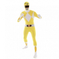 Costume Yellow Power Rangers Morphsuit Adult 