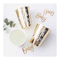 Oh Baby! Paper Cups Gold 8 Pack