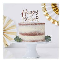 Oh Baby! Gold Foil Cake Topper Happy Pushing