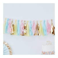 Pick & Mix Tassel Garland Pastel & Gold