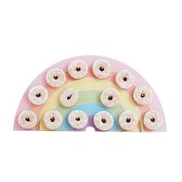 Pastel Party Rainbow Donut Wall