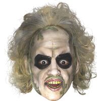 Beetlejuice 3/4 Vinyl Mask With Hair  Adult