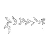 Silver Glitter Foliage Garland