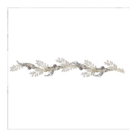 Silver Glitter Foliage Garland