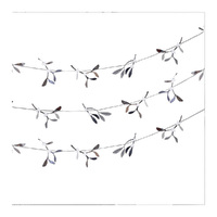 Silver Glitter Mistletoe Garland FSC