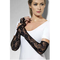 Black Full Length Gloves