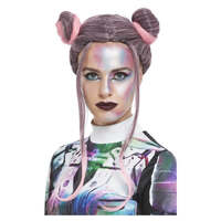 Space Buns Black & Pink Wig