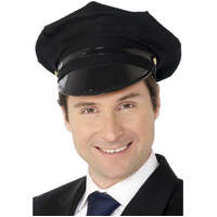 Black Chauffer Hat