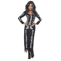 Black Skeleton Dress Costume