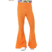 Mens Orange Flared Trousers