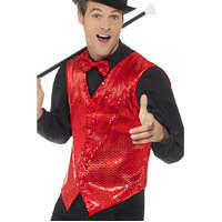 Red Sequin Waistcoat