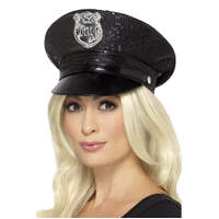 Fever Sequin Police Hat