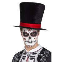Black Day of the Dead Top Hat