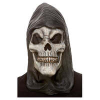 Hooded Skeleton Latex Mask