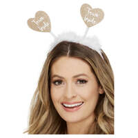White Team Bride Heart Boppers