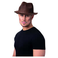Brown Serial Killer Worn-Look Trilby Hat