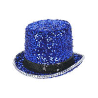 Blue Fever Deluxe Felt & Sequin Top Hat