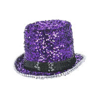 Purple Fever Deluxe Felt & Sequin Top Hat
