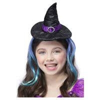Glitter Witch Headband With Hair