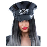 Fever Deluxe Black Wetlook Occult Captains Hat